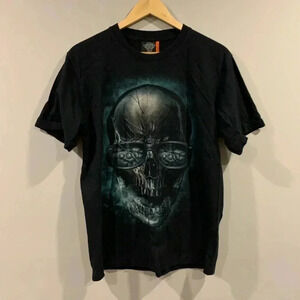 Double Sided Rock Eagle  Skull T-Shirt